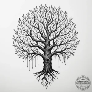 Tattoo design a sprawling skill tree diagram... - эскиз тату (№1754980287_0, 12.08.2025 06:31) — tattoo-photo.ru