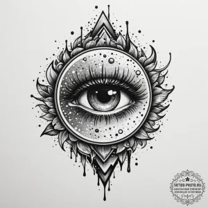 A well-used, paint-splattered artist's palett... - эскиз тату (№1754988359_0, 12.08.2025 08:45) — tattoo-photo.ru