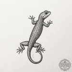 Salamander, artistic tattoo sketch, fine line… — эскиз тату (№1754989350_0, 12.08.2025 09:02) — tattoo-photo.ru