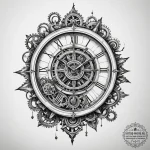 The inside of a clock tower, showing the mass… — эскиз тату (№1754990142_0, 12.08.2025 09:15) — tattoo-photo.ru