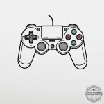 Tattoo design a clean outline of a game contr… — эскиз тату (№1754991133_0, 12.08.2025 09:32) — tattoo-photo.ru