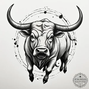 Tattoo sketch a zodiac animal (e.g., bull) co... - эскиз тату (№1754992319_0, 12.08.2025 09:51) — tattoo-photo.ru