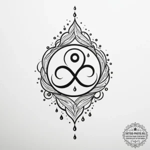 Tattoo design a cancer symbol created from fl... - эскиз тату (№1754999752_0, 12.08.2025 11:55) — tattoo-photo.ru