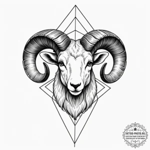 Tattoo sketch an aries ram's head fading into... - эскиз тату (№1755002232_0, 12.08.2025 12:37) — tattoo-photo.ru