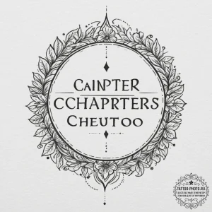Tattoo design a "chapter 1" text with a signi... - эскиз тату (№1755003432_0, 12.08.2025 12:57) — tattoo-photo.ru
