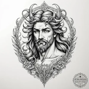 Poseidon, concept art for tattoo, rough sketc... - эскиз тату (№1755005608_0, 12.08.2025 13:33) — tattoo-photo.ru