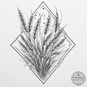 Tattoo design: a stylized "seeded field" rhom... - эскиз тату (№1755009363_0, 12.08.2025 14:36) — tattoo-photo.ru