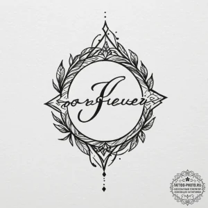 Tattoo design a subtle 'forever' symbol in a... - эскиз тату (№1755009955_0, 12.08.2025 14:45) — tattoo-photo.ru