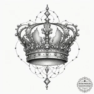 Tattoo design a crown symbolizing the head of... - эскиз тату (№1755011802_0, 12.08.2025 15:16) — tattoo-photo.ru