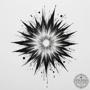 Tattoo design a pixelated explosion that tran... - эскиз тату (№1755012787_0, 12.08.2025 15:33) — tattoo-photo.ru