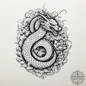 Tattoo sketch a hidden initial in a pattern.,... - эскиз тату (№1755014384_0, 12.08.2025 15:59) — tattoo-photo.ru