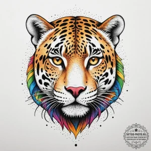 Jaguar, tattoo drawing outline, on a clean wh... - эскиз тату (№1755015172_0, 12.08.2025 16:12) — tattoo-photo.ru