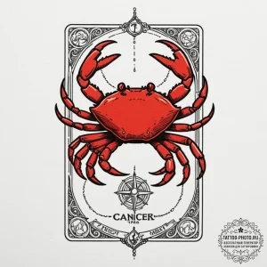 Tattoo design a cancer crab with the "chariot... - эскиз тату (№1755018141_0, 12.08.2025 17:02) — tattoo-photo.ru