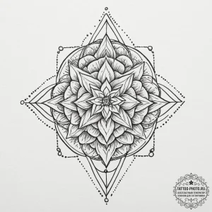 Tattoo design a small, abstract symbol of per… — эскиз тату (№1755018937_0, 12.08.2025 17:15) — tattoo-photo.ru