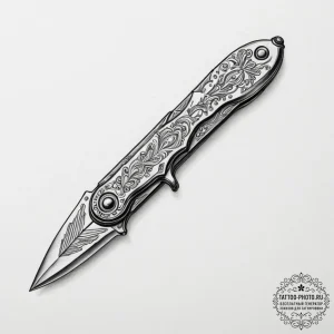 Tattoo design a classic, rugged pocket knife,… — эскиз тату (№1755020333_0, 12.08.2025 17:38) — tattoo-photo.ru