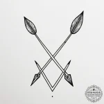 Arrow, tattoo line art, linework tattoo style… — эскиз тату (№1755020955_0, 12.08.2025 17:49) — tattoo-photo.ru