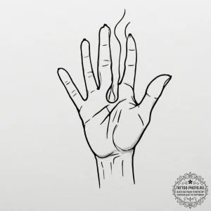 Tattoo sketch a hand holding a glowing «save… — эскиз тату (№1755021760_0, 12.08.2025 18:02) — tattoo-photo.ru