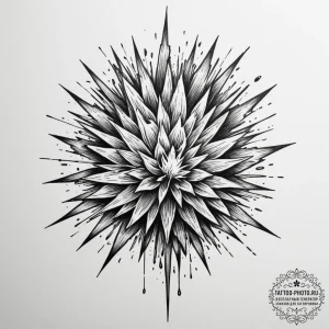 Tattoo sketch a pixelated explosion with smok… — эскиз тату (№1755022167_0, 12.08.2025 18:09) — tattoo-photo.ru