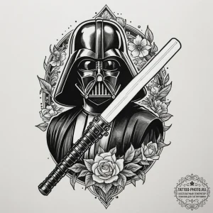 A lightsaber hilt (specific, e.g., luke's or... - эскиз тату (№1755024176_0, 12.08.2025 18:42) — tattoo-photo.ru