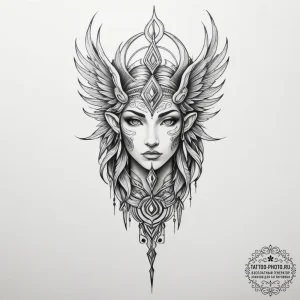 Tattoo design a subtle representation of a "g... - эскиз тату (№1755025569_0, 12.08.2025 19:06) — tattoo-photo.ru