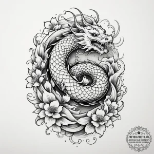 Ruby, tattoo drawing outline, black and white... - эскиз тату (№1755026782_0, 12.08.2025 19:26) — tattoo-photo.ru