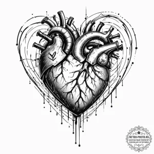 Tattoo design a digital representation of a b... - эскиз тату (№1755028983_0, 12.08.2025 20:03) — tattoo-photo.ru