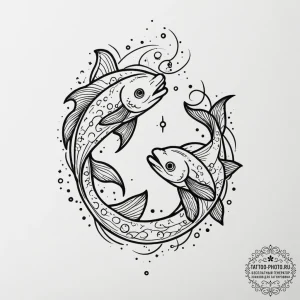 Tattoo design pisces constellation, stars for... - эскиз тату (№1755030403_0, 12.08.2025 20:26) — tattoo-photo.ru