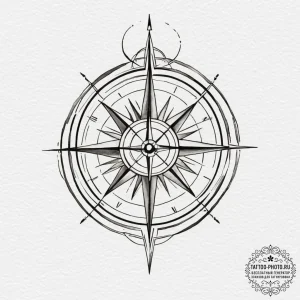 Tattoo design a minimalist symbol of a target... - эскиз тату (№1755034660_0, 12.08.2025 21:37) — tattoo-photo.ru