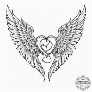 Tattoo sketch an angel's wing on each partner... - эскиз тату (№1755035877_0, 12.08.2025 21:57) — tattoo-photo.ru