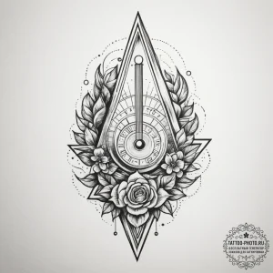 Tattoo design a metronome on one, and a subtl... - эскиз тату (№1755037701_0, 12.08.2025 22:28) — tattoo-photo.ru