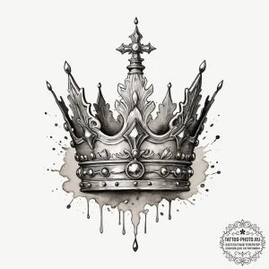 Tattoo sketch a simple, elegant crown on one... - эскиз тату (№1755045373_0, 13.08.2025 00:36) — tattoo-photo.ru