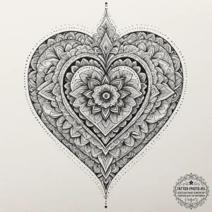 Tattoo design a geometric heart, composed of... - эскиз тату (№1755046395_0, 13.08.2025 00:53) — tattoo-photo.ru
