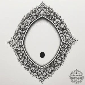 A keyhole shape, tattoo drawing outline, dotw... - эскиз тату (№1755047605_0, 13.08.2025 01:13) — tattoo-photo.ru