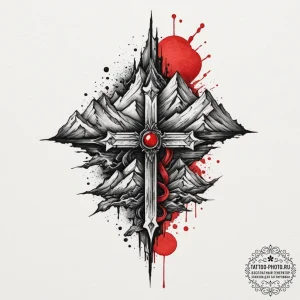 Tattoo design a stylized "boss battle" health... - эскиз тату (№1755048008_0, 13.08.2025 01:20) — tattoo-photo.ru