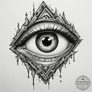 Tattoo design a gamer's eye reflecting a vibr... - эскиз тату (№1755058579_0, 13.08.2025 04:16) — tattoo-photo.ru