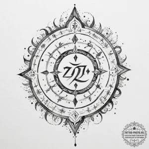 Tattoo design a watercolor splash forming the... - эскиз тату (№1755060774_0, 13.08.2025 04:52) — tattoo-photo.ru