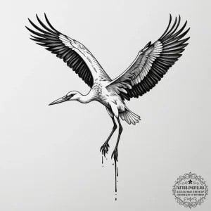 Stork, tattoo flash sheet design, rough sketc... - эскиз тату (№1755068750_0, 13.08.2025 07:05) — tattoo-photo.ru