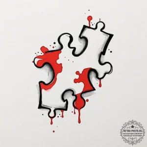 Tattoo design a 'puzzle piece' that completes... - эскиз тату (№1755069349_0, 13.08.2025 07:15) — tattoo-photo.ru