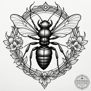 Ant, tattoo line art, on a clean white paper,... - эскиз тату (№1755069550_0, 13.08.2025 07:19) — tattoo-photo.ru