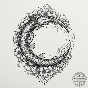Tattoo sketch a powerful solar eclipse, symbo... - эскиз тату (№1755070746_0, 13.08.2025 07:39) — tattoo-photo.ru
