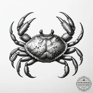 Tattoo design a minimalist cancer crab, its s... - эскиз тату (№1755071943_0, 13.08.2025 07:59) — tattoo-photo.ru
