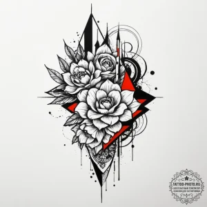 Tattoo design a geometric pattern that embodi... - эскиз тату (№1755072341_0, 13.08.2025 08:05) — tattoo-photo.ru
