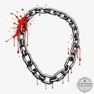 Chain, artistic tattoo sketch, rough sketchy... - эскиз тату (№1755075530_0, 13.08.2025 08:58) — tattoo-photo.ru