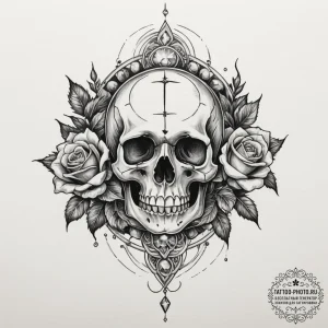 Tattoo sketch a mysterious, glowing orb or cr... - эскиз тату (№1755075928_0, 13.08.2025 09:05) — tattoo-photo.ru