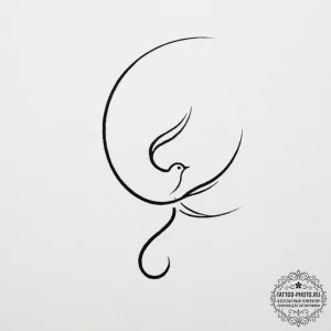 Tattoo sketch a subtle symbol (e.g., a semico... - эскиз тату (№1755078323_0, 13.08.2025 09:45) — tattoo-photo.ru
