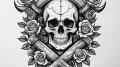 117. tattoo design: an "oud" rune intertwined... - эскиз тату (№1755079320_0, 13.08.2025 10:02) — tattoo-photo.ru