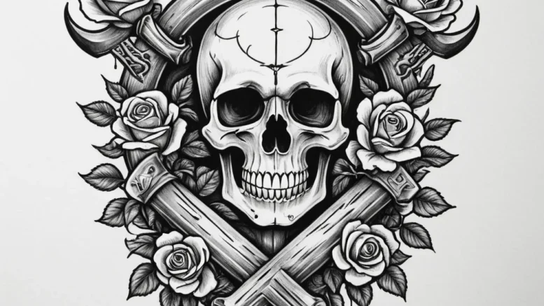 117. tattoo design: an "oud" rune intertwined... - эскиз тату (№1755079320_0, 13.08.2025 10:02) — tattoo-photo.ru