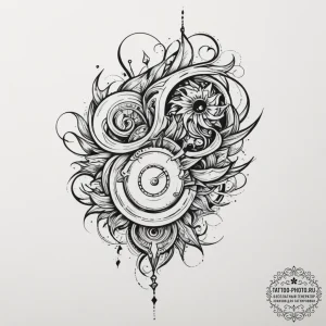 Biomechanics, tattoo line art, black outline... - эскиз тату (№1755081716_0, 13.08.2025 10:41) — tattoo-photo.ru