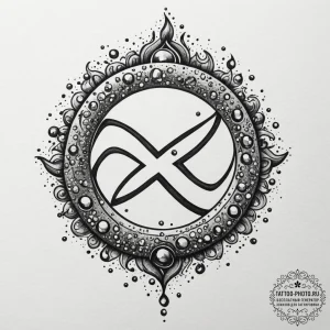 Tattoo design a cancer symbol created from fl... - эскиз тату (№1755082509_0, 13.08.2025 10:55) — tattoo-photo.ru