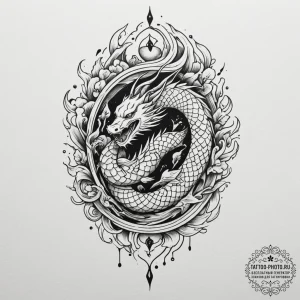 145. tattoo sketch: "potok" rune with element... - эскиз тату (№1755083903_0, 13.08.2025 11:18) — tattoo-photo.ru